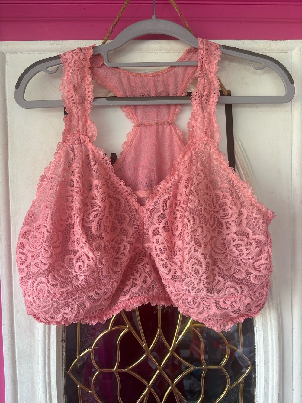torrid Pink Lace Racerback Bralette